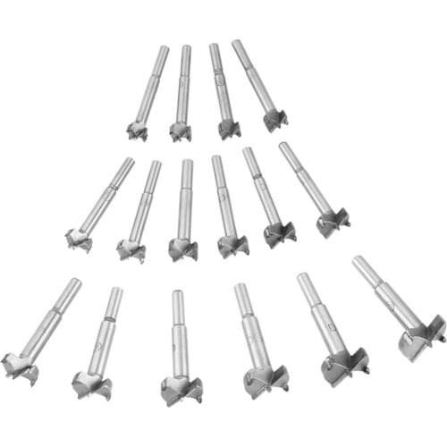 16pcs Flat Cemented Carbide Forstner Drill Bits Woodworking Boring Flat Wood Cutting Tool Cemented Carbide Flat Wood Drill Bit