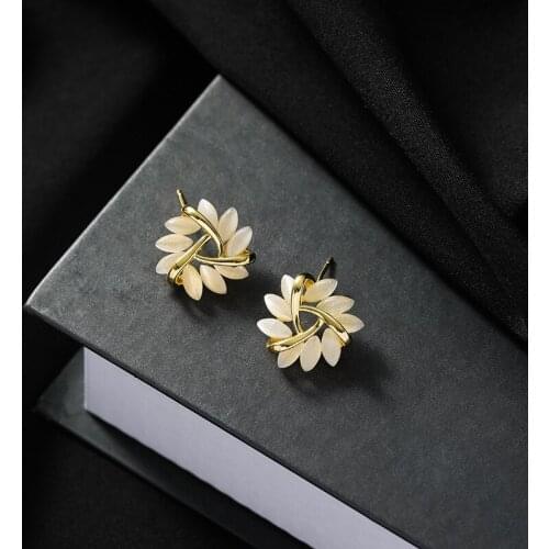 2021 Crystal Sun Flower Earrings Zircon Flower Earrings Elegant Girl Fashion Earrings Jewelry