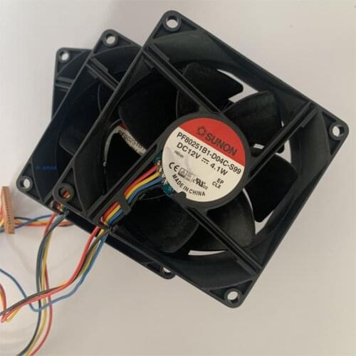 3pcs/set New PF80251B1-D04C-S99 for Sunon 8cm 8025 DC 12V 4.1W Server Chassis Cooling Fan