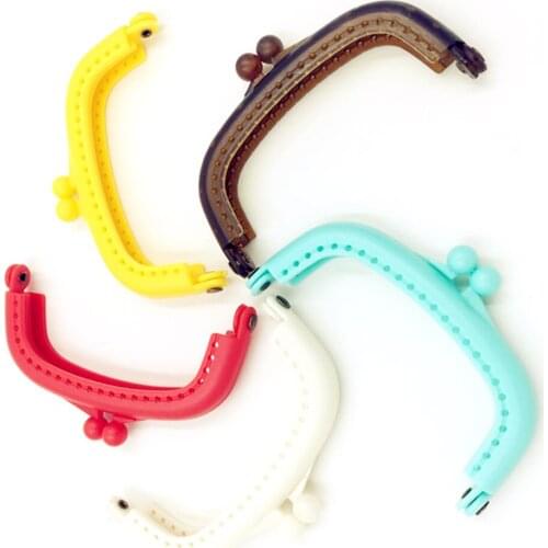 30PCS Mixed Semicircle 8.5cm Plastic Purse Bag Frames Kiss Clasps Clutch Buckle Clips Handbag Handle DIY Luggage Making Hardware