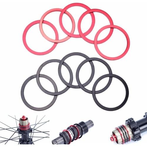 5pcs New mountain bike flywheel gasket bottom bracket center axis mountain bike aluminum alloy bicycle wheel hub gasket 2mm