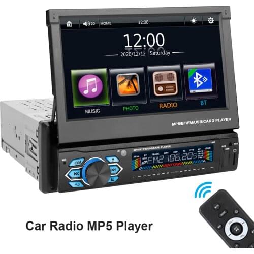 7" TFT Touch Screen 1 Din Car Radio Bluetooth GPS Navigation Mirror Link Android/IOS Car Stereo Radio