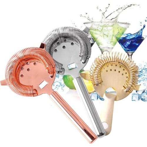 8 Pcs Stainless Steel Cocktail Shaker Bar Ice Strainer Wire Mixed Drink Bartender Professional Tool Bar Accessories Wholesale X2