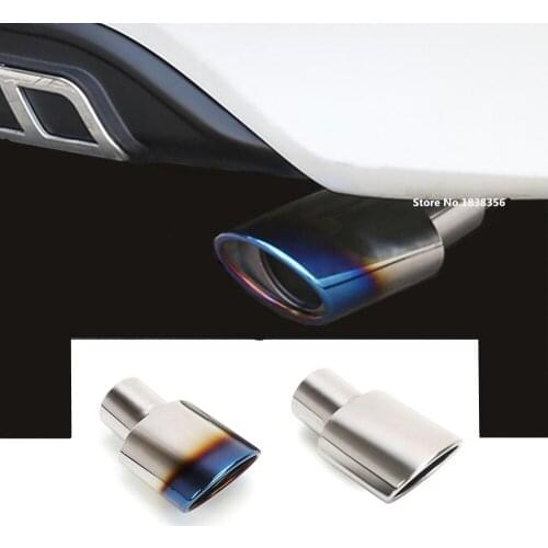 Car styling muffler exterior end tail pipe outlet stainless steel exhaust tip tail 1pcs For Toyota Corolla Altis 2014 2015 2016