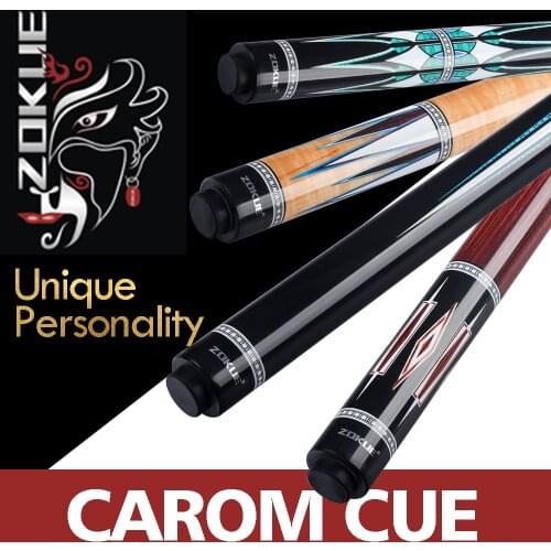 ZOKUE Billiard Carom Cue 12mm Tip 142cm Length Solid Maple shaft Professional 3 Cushion Game Cue Korean Cue Carom Cues 3Cushion