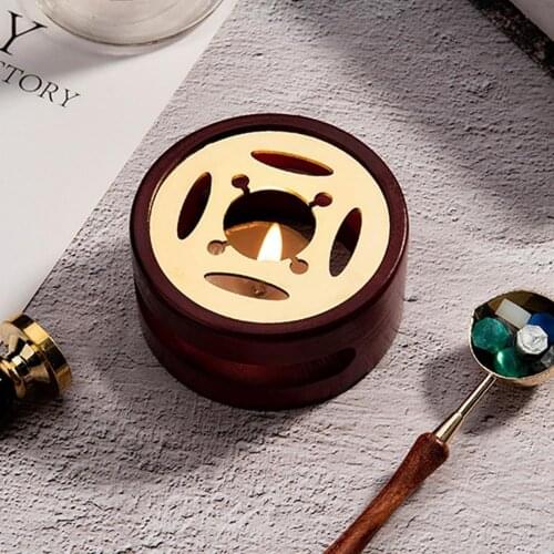 Wooden Wax Seal Stamp Stick Sealing Wax Melting Pot Stove Beads Sticks Heater Wax Warmer Melting Glue Furnace Solid Wood Oven