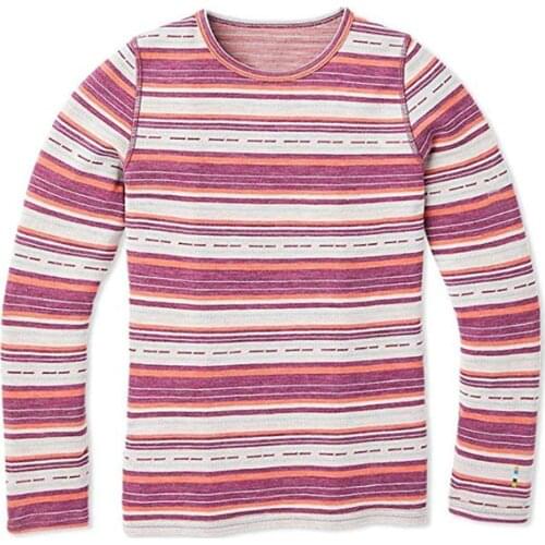 100% Merino Wool Kids Thermal Underwear Top Shirt Merino Wool Kids Base Layer Thermal Pajama Top LS T shirt Soft Boys Girls