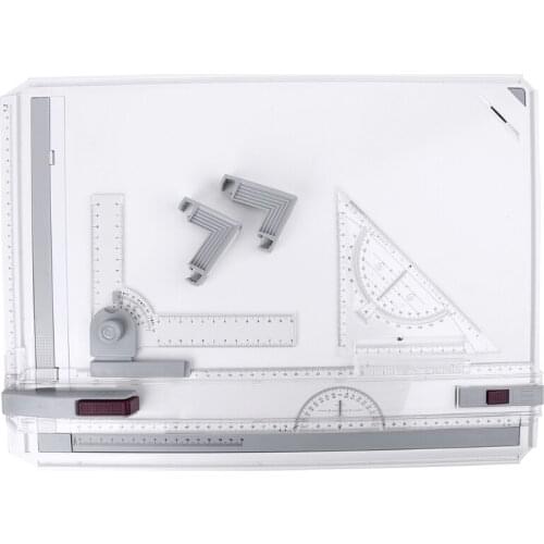 A3 37x51cm Drawing Board Adjustable Parallel with Clear Rule Graphics Angle