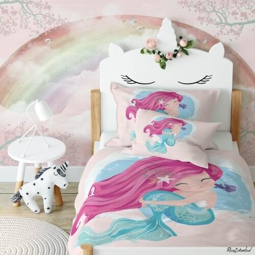 Cotton Satin Bedding Set For Kids Comfortable and Soft, Anti-Allergic, Duvet Cover, Sheet and Pillowcase