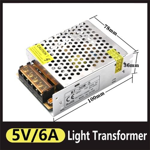 AC 110V 220V To DC 5V 6A Switching Power Supply Lighting Transformers Power Supply Source Adapter For LED Driver