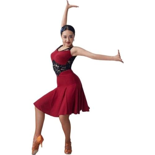 LP-2003 New national standard women Latin dance dress practice dress customized high quality Chacha Samba dance dress for adults