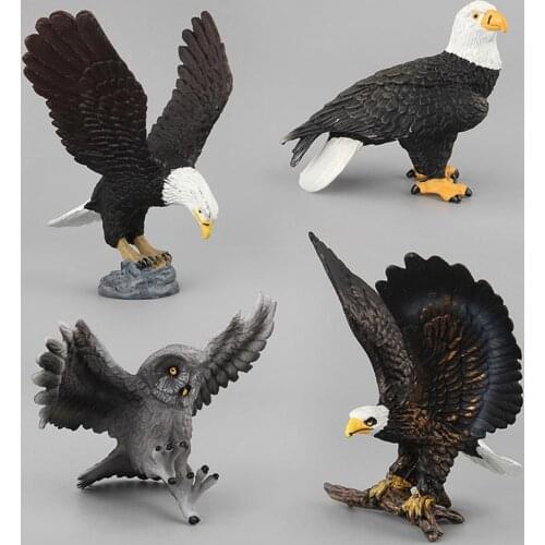 Simulation Owl Bird Animal Model Figurine Kids Educational Toy Home Decoration Table Ornament Birthday Gift Crafts Model