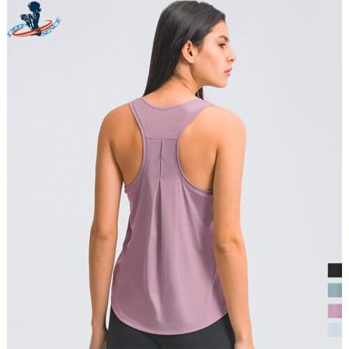 DEEPSENCE 2021 NEW Womens Runing Sports Tank Top Training Athletic Vest Yoga Clothing Female Gym Fitness Sleeveless T-shirts
