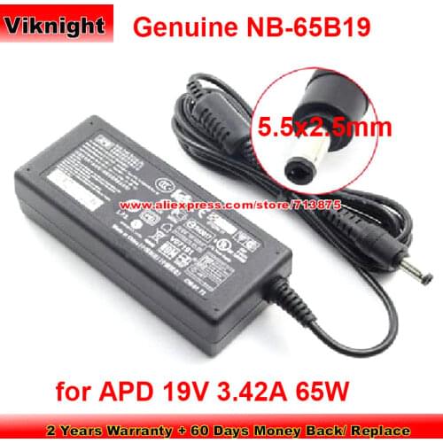 Genuine APD V712 NB-65B19 NB-65B19 -CAA 19V 3.42A 65W Charger for WYSE 5010-D90D8 74-10200-02 PA-1650-66 ADP-65HB BB Laptop
