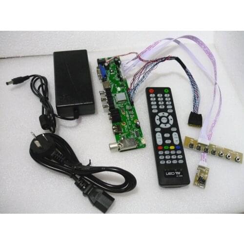TV+HDMI+VGA+AV+USB+AUDIO LCD Controller Board For 17.3" N173HGE-L11 LCD panel USB can upgrade the software and video playback