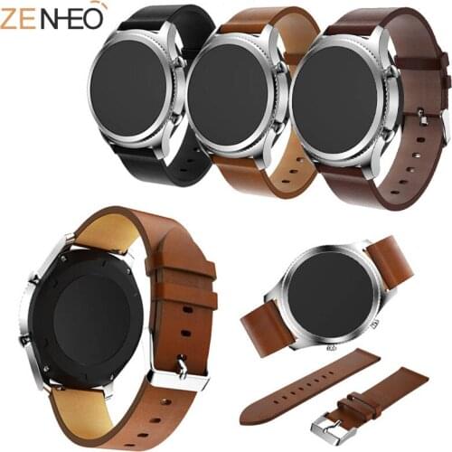 Genuine Leather wireless Wrist band 22mm For Huawei Watch GT Replace for Samsung Gear S3 Frontier Classic watches band Bracelet