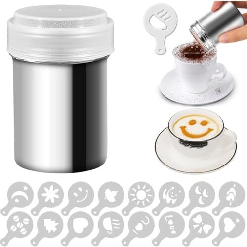 Cappuccino Foam Spray Mold Fancy Coffee Printing Model Cake Stencils Powdered Sugar Chocolate​ Cocoa Coffee Printing Assembly D3