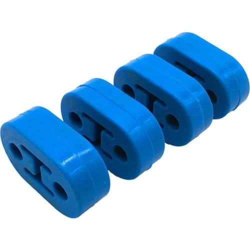 4pcs Universal Silicone Exhaust Muffler Short Hangers For Car, Blue 12mm- 1/2"
