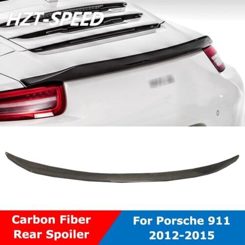 Carbon Fiber Tail Wing Trunk Rear Spoiler For Porsche 911 2012-2015