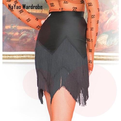 Fringe Latin Dance Dress Women Tassel Latin Dance Skirt for Ballroom Samba Tango Chacha Belly Dancing Performamnce TL605
