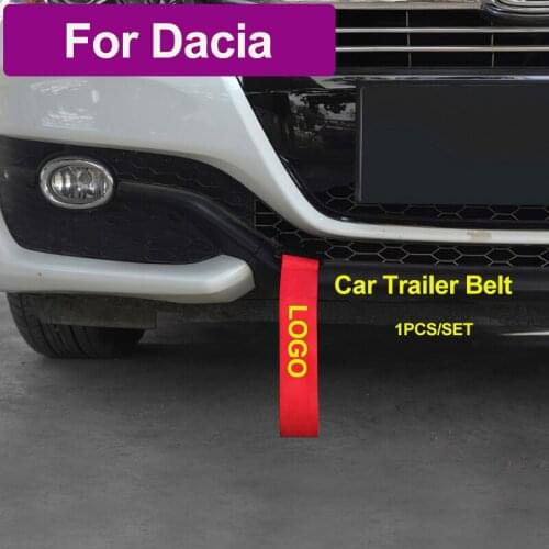 1pcs High Strength Nylon for Duster Logan Sandero Lodgy Dokker Car Decoration Car Bumper Towing Belt Trailer Rope 27x5cm