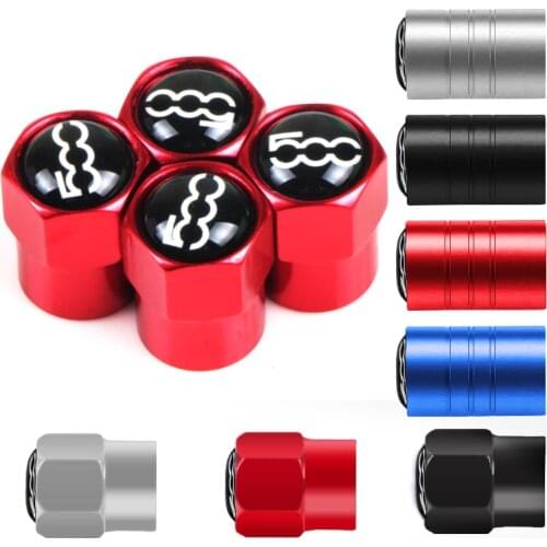 4pcs Metal Wheel Tire Valve Caps Stem Case For fiat 500 punto abarth stilo ducato palio bravo doblo Car Accessories