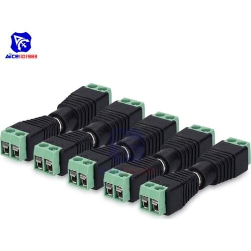 5 Pairs/Lot Male Female 12V DC Power Plug Jack 2.1 x 5.5 mm Adapter Connector for CCTV Camera LED Strip Light 5.5*2.1mm