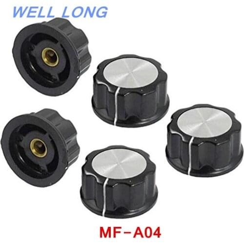 5 Pcs MF-A04Potentiometer Knob Cap Inner 6mm Rotary Switch Bakelite RV24 WH118 WX050
