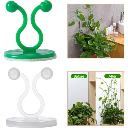 50pc Plant Climbing Wall Clip Invisible Wall Vines Fixture Wall Sticky Hook Holder Plant Cages Support Clip Vine Clip Home Decor
