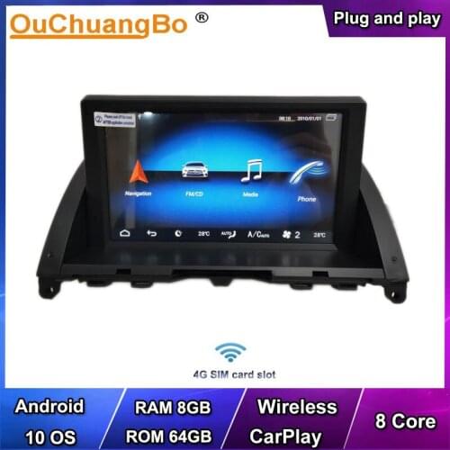 Ouchuangbo car audio gps stereo for MB Benz C180 C220 C200 C300 C350 2008-2011 with 8 cores 4G 4+64 android 10 wholesale
