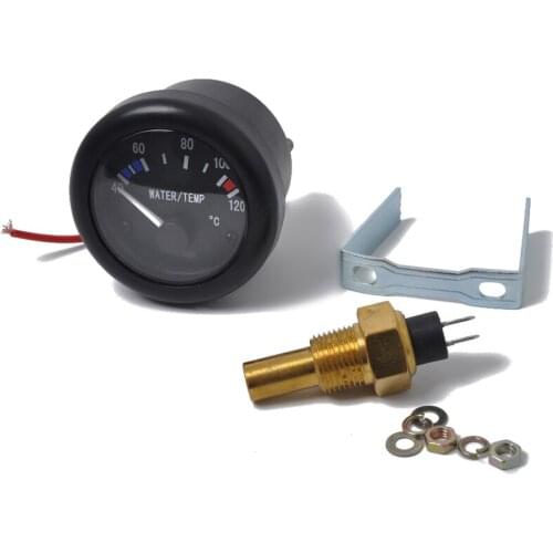 Water Temp Gauge 40-120 Celsius With Sensor, LCD Digital Car Water Temperature Gauge /Meter for Car, Auto 12V