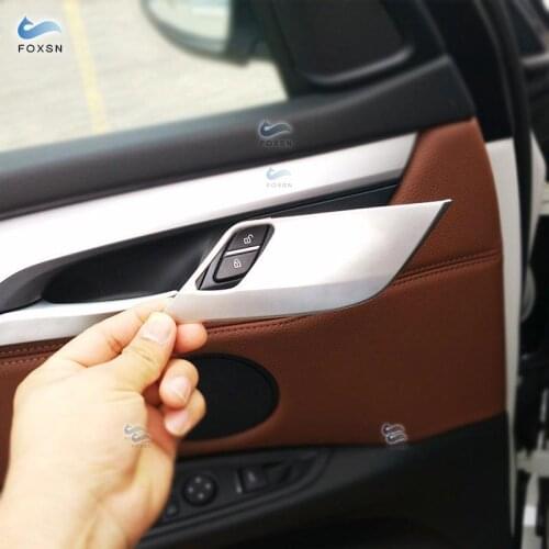 For BMW X5 F15 X6 F16 2014 2015 2016 2017 2018 4pcs Car ABS Carbon Fiber Texture Safety Door Lock / Door Handle Bowl Cover Trim