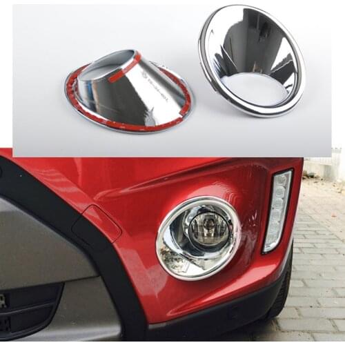 For Suzuki Vitara 2014 2015 2016 2017 Front Fog Light Cover trim Front Bumper Protector Frame ABS Exterior Car Accessories