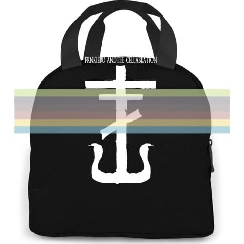 Frank Iero and The Cellabration 'Cross' Big : Cheap Wholesale women men Portable insulated lunch bag adult student