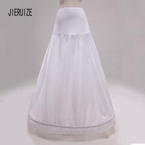 JIERUIZE Bridal Petticoats A Line Wedding Underskirt Rockabilly Dress Crinoline for Bride