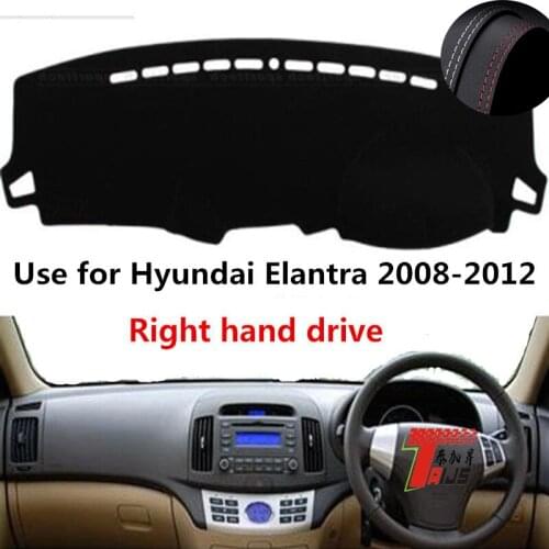 TAIJS Factory Sport Classic Leather Car Dashboard Cover For Hyundai Elantra 2008 2009 2010 2011 2012 Right hand drive