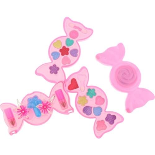 Girls Candy Shaped Cosmetics Play Set Fashion Makeup Kit for Kids