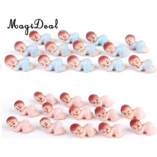 MagiDeal 50pcs/Lot Cute Tiny Sleeping Boy Girl Birthday Baby Shower Party Favors Gifts Party Table Decor Pink/Blue