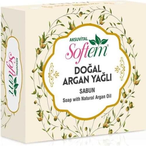 Aksu Vital Softem Argan Oil Soap 130 g Natural Vitamin Valuable Softness Antioxidant Useful Hair Cosmetic Daily Organic