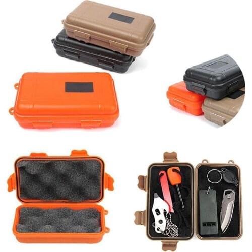 Small Outdoor Waterproof Sealed Box Survival Kit Box Box Survival Storage Shockproof Waterproof Pressureproof Wild and Box N7X9