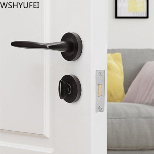 Invisible bedroom door lock background wall door universal anti-theft bathroom lock core handle furniture hardware lock