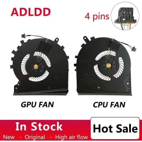 New Original Laptop CPU GPU cooling Fan For HP OMEN 5 PLUS 15-DK TPN-C141 ND85C16-18L02 ND85C16-18L03L57170-001 L56900-001