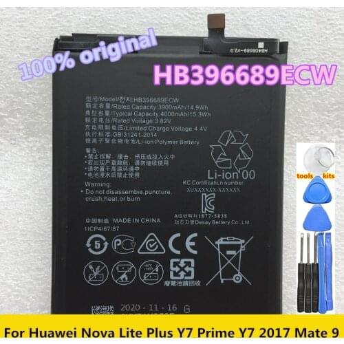 Original HB396689ECW Rechargeable Li-ion Phone Battery For Huawei Mate 9 Mate9 4000mAh Batteries