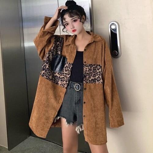 Fall 2020 Corduroy Long-Sleeved Shirt Womens Shirt Coat Blusas Ropa De Mujer