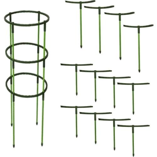 Plant Support Stakes Household Adjustable Half Round Flower Ring Plant Cage Rose Flowers Holder Garden Accessories