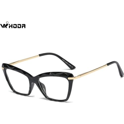 Retro Women Cat Eye Crystal TR90 Transparent Glasses Frame, Female Prescription Myopia Hyperopia Presbyopia Optical Glass Frames