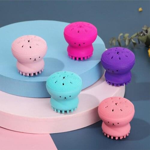 Silicone Small Octopus Face Cleansing Brushes Facial Cleanser Handheld Massager Clean brush Pores Beauty Instrument Skin Care