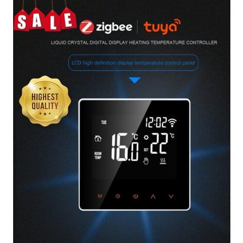 Tuya WiFi Smart Thermostat LCD Display Touch Screen For Electric Floor Heating Water/Gas Boiler Temperature Remote Controller