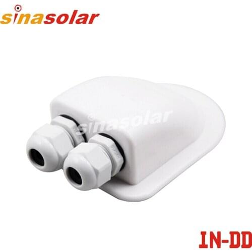 Super Light Waterproof IP66 Solar Cable Entry Plate Double Hole Gland UV Resistant for Outdoor Caravan RV Motorhome Boat