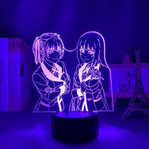 Kakegurui Compulsive Gambler Led Night Light for Kids Bedroom Decor Nightlight Birthday Gift Anime Gadget Room Table Lamp Manga